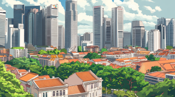 info.huasong create Singapore Buona Vista view cartoon style 593d1618 f6a2 4dda b652 3e2861a395e7